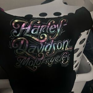 Harley-Davidson Black Tee with Iridescent Logo